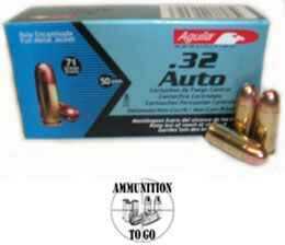 32 ACP 50 Rounds Ammunition Aguila 71 Grain Full Metal Jacket